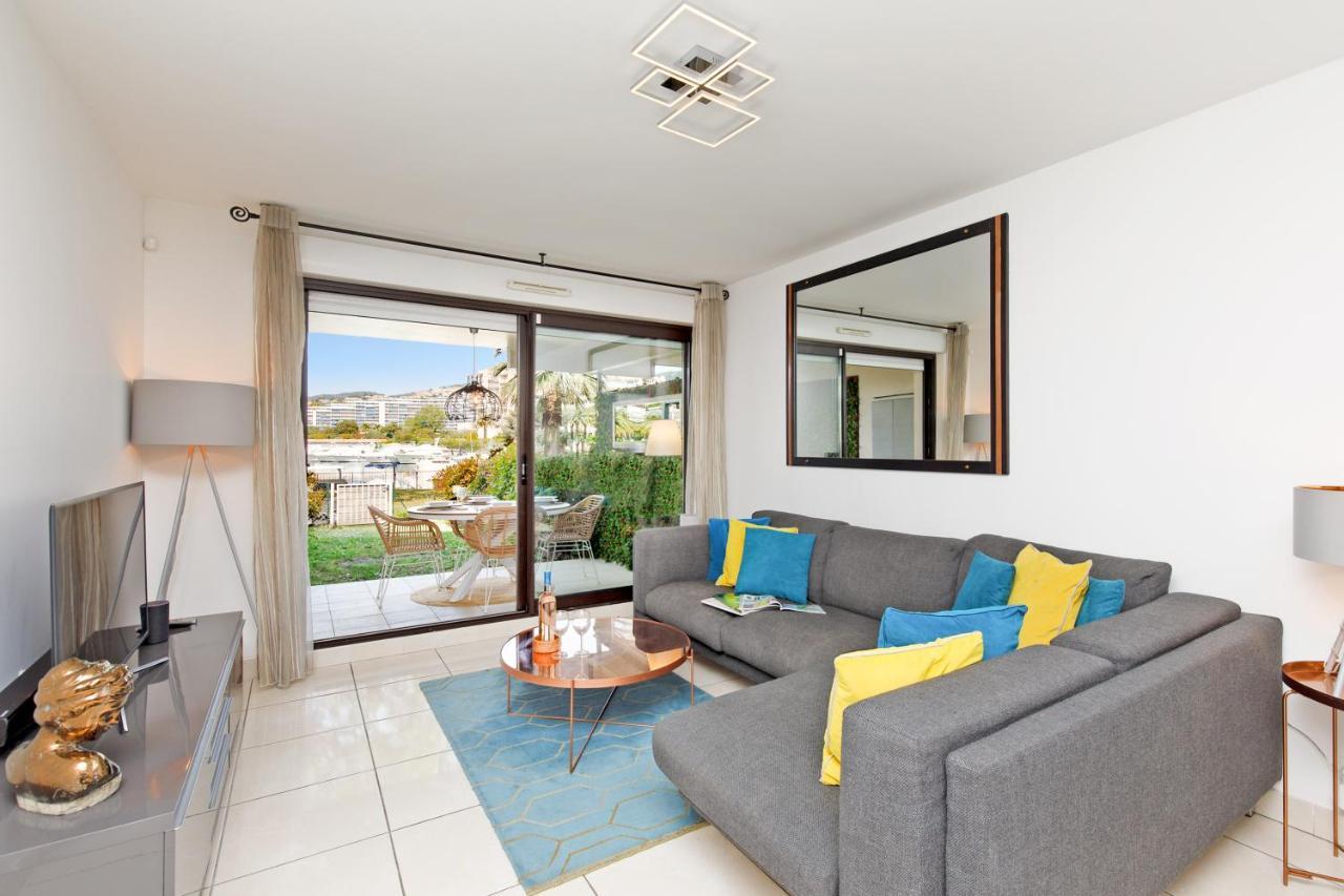 Luxury 3 Piece Garden Apartment In Cannes Marina Mandelieu Kültér fotó